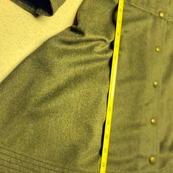 Auth. Fendi Roma Short Coat/ Dress Olive Green Color Size Small Belted - Picture 8 of 13